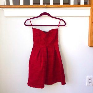 Strapless Red Mini Dress!